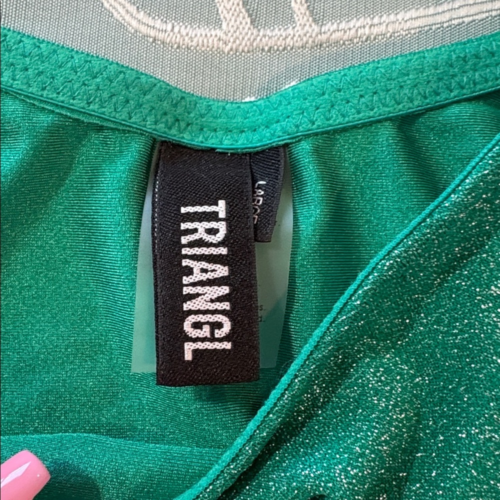 Emerald Shimmer Triangle Bikini Set - Never Worn - Picture 2 of 4